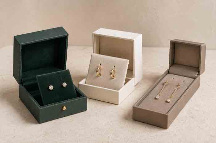 Custom earring boxes for studs, hoops and drop earrings
